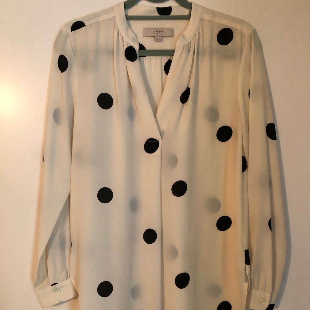 Loft Polka-Dot Blouse